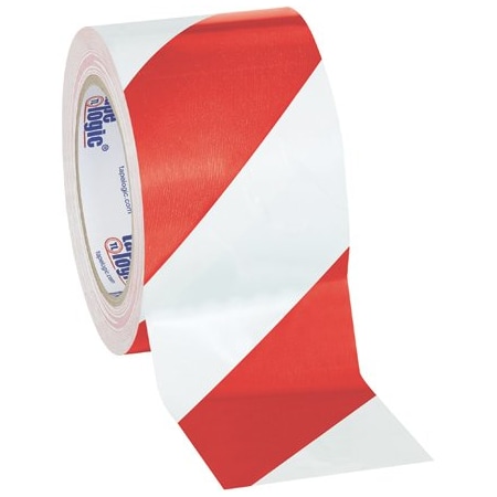 Tape Logic 3'' x 36 yds. Red/White Tape Logic Striped Vinyl Safety Tape, 16PK BUY00021677